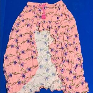 Girls Floral Print Skort